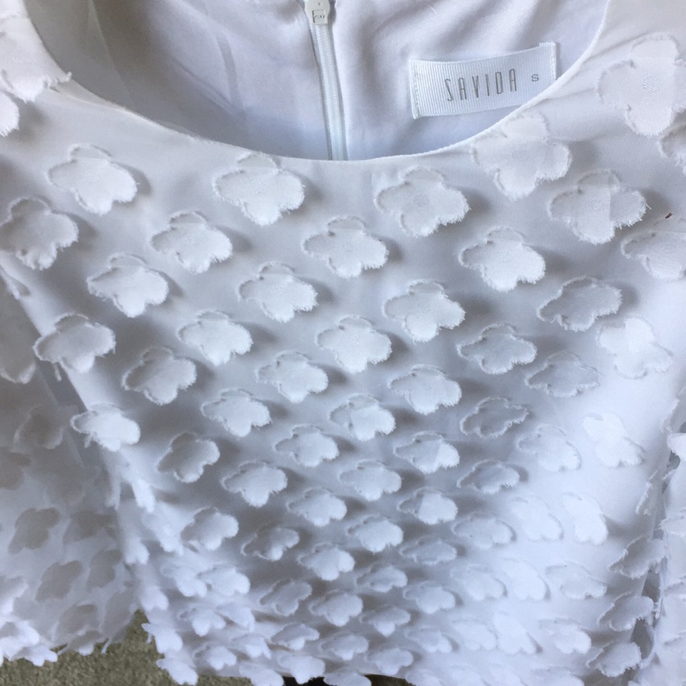 Savida beautiful long sleeve white top